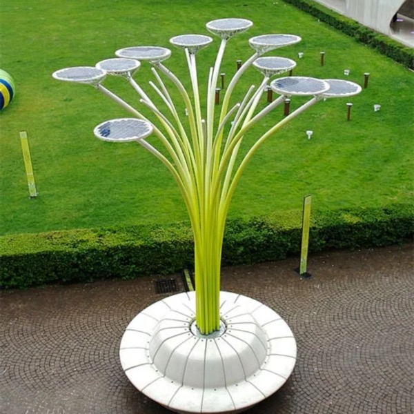 Solar Trees - artificial trees with solar-panel leaves and battery storage
